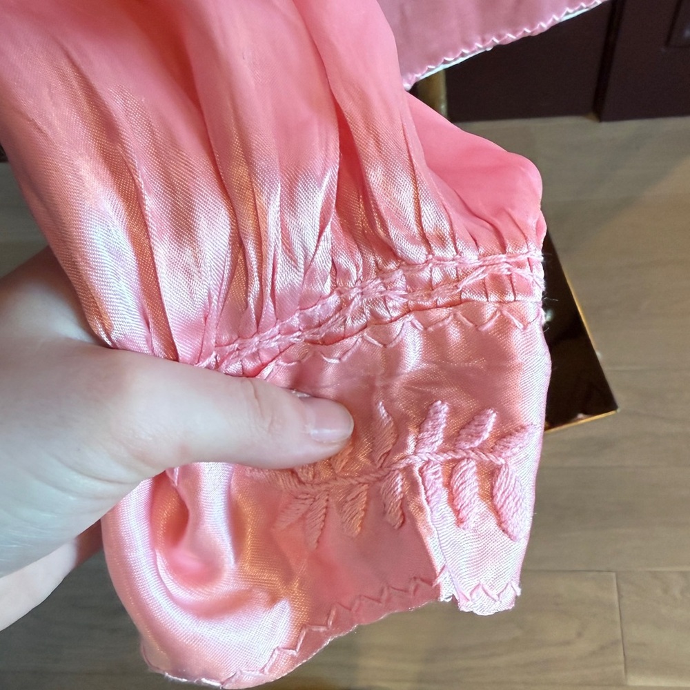 Pink Vintage Satin Blouse - Picture 4 of 4